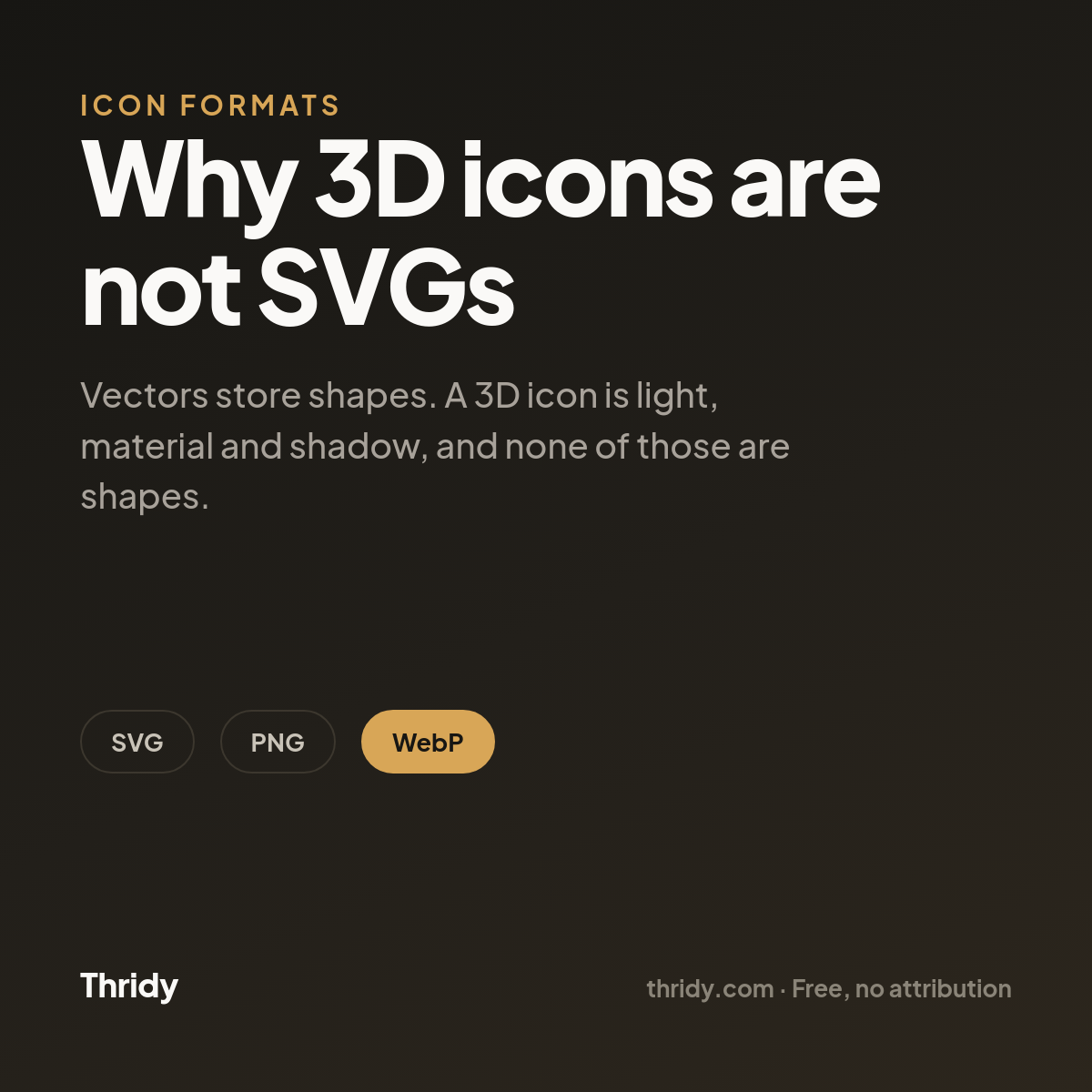 Why 3D Icons Are Not SVGs, and What to Use Instead