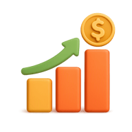 High Returns 3D icon