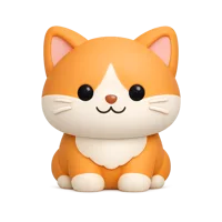 Cat 3D icon