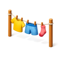 Clothesline 3D icon