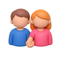 Couple Holding Hands 3D icon