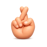 Crossed Fingers 3D icon