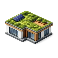 Green Roof 3D icon