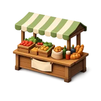 Market Stall 3D icon