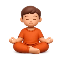 Meditating Man 3D icon
