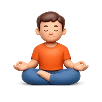 Meditating Man 3D icon