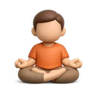 Meditating Person 3D icon