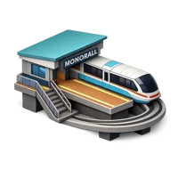 Monorail Station 3D icon