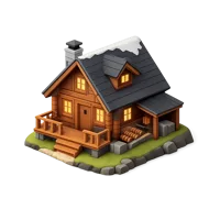 Mountain Cabin 3D icon