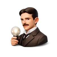 Nikola Tesla 3D icon