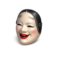 Noh Mask 3D icon