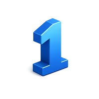 Number One 3D icon
