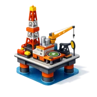 Oil Rig 3D icon