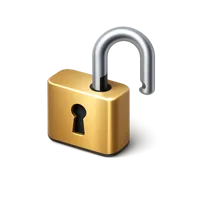 Open Padlock 3D icon