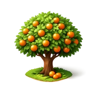 Orange Tree 3D icon