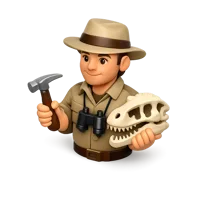 Paleontologist 3D icon