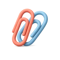 Paperclips 3D icon