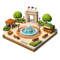 Plaza 3D icon