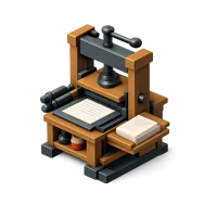 Printing Press 3D icon