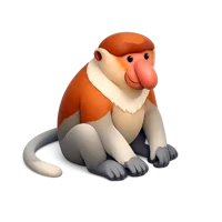 Proboscis Monkey 3D icon