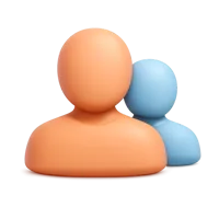 Profile Silhouettes 3D icon