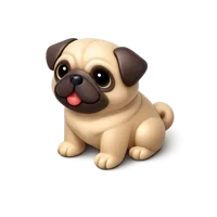 Pug 3D icon
