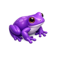 Purple Frog 3D icon