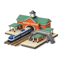 Railway Station 3D icon