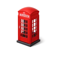 Red Telephone Box 3D icon