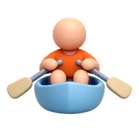 Rowing Man 3D icon