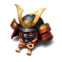 Samurai Helmet 3D icon