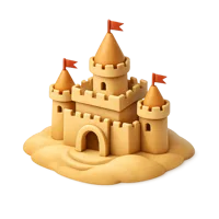 Sandcastle 3D icon