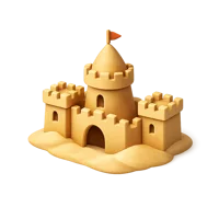 Sandcastle 3D icon