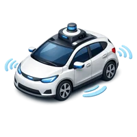 Self-Driving Car 3D icon