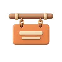 Signboard 3D icon