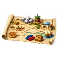 Silk Road Map 3D icon