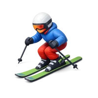 Skiing 3D icon