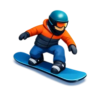 Snowboarder 3D icon