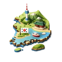 South Korea 3D icon
