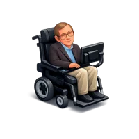 Stephen Hawking 3D icon