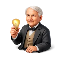 Thomas Edison 3D icon