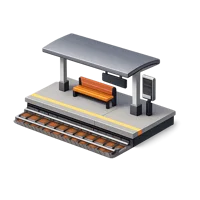 Train Platform 3D icon