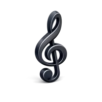 Treble Clef 3D icon