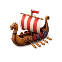 Viking Longship 3D icon