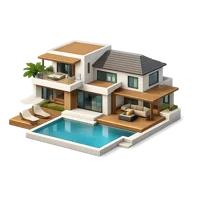 Villa 3D icon