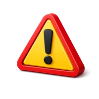 Warning Sign 3D icon