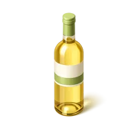 White Wine Bottle 3D icon