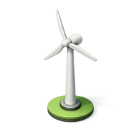 Wind Turbine 3D icon