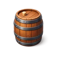 Wine Barrel 3D icon